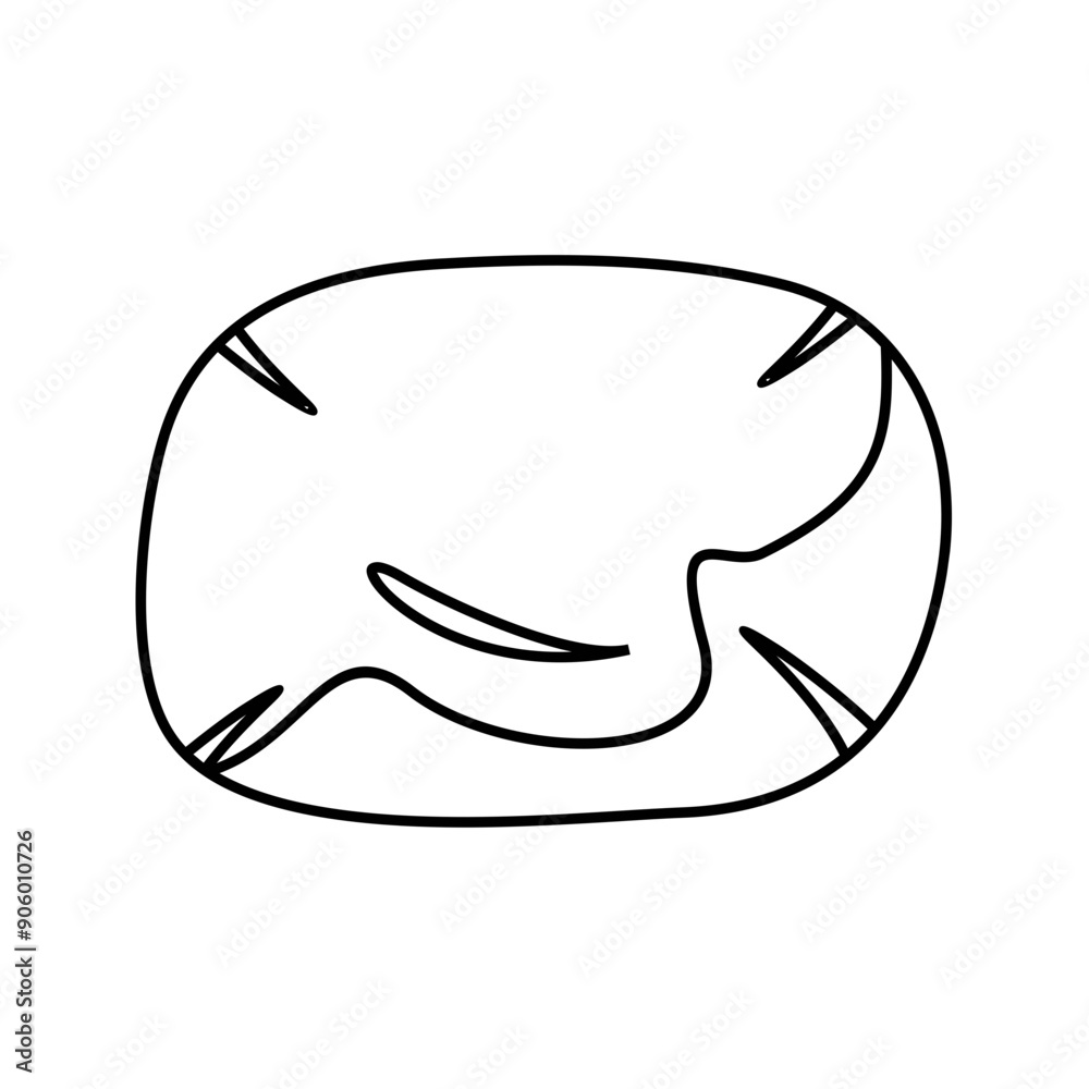 Cartoon Pillow Outline style set Cartoon Pillow Outline style set