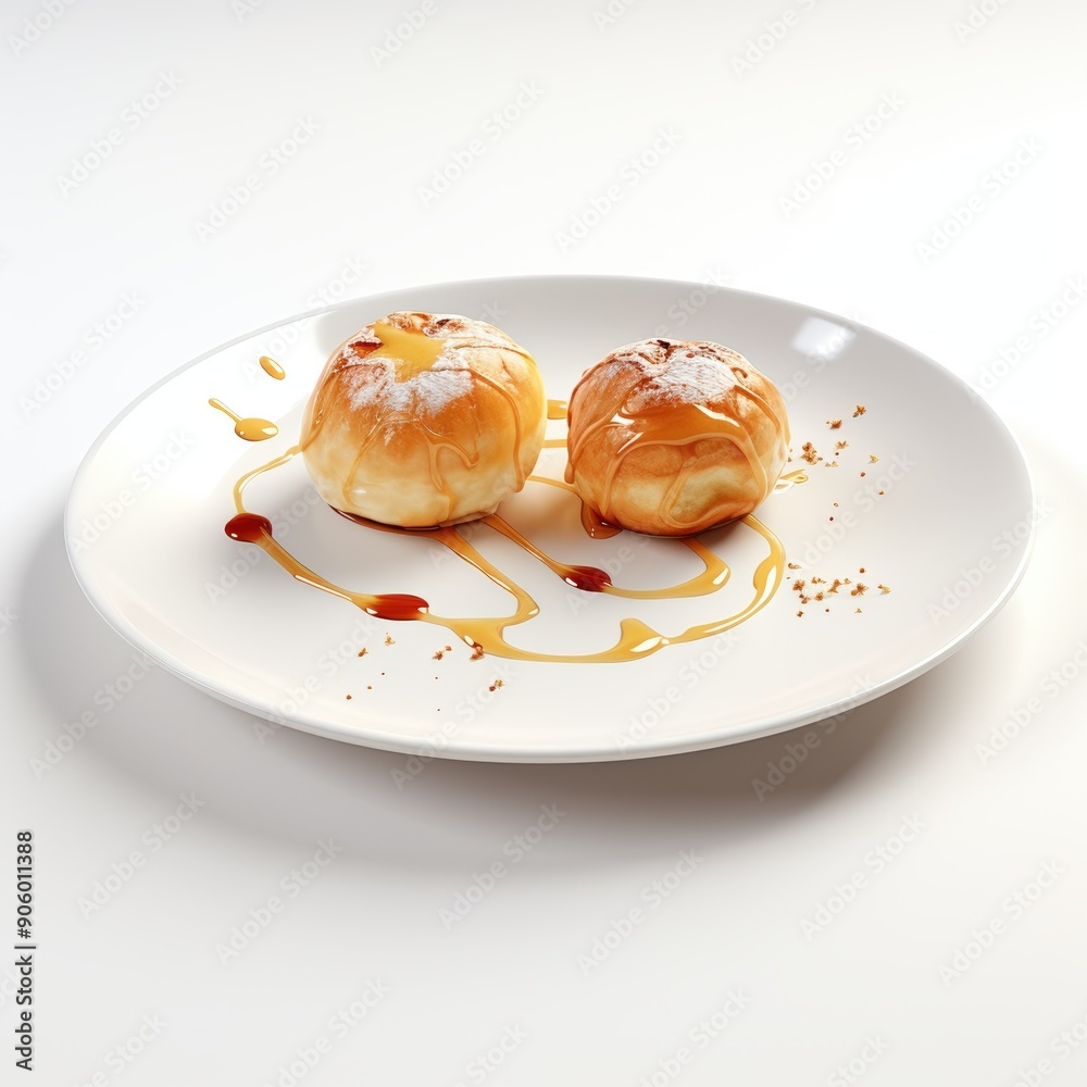 Scrumptious Pastries Drizzled with Sweet Caramel Sauce Scrumptious Pastries Drizzled with Sweet Caramel Sauce