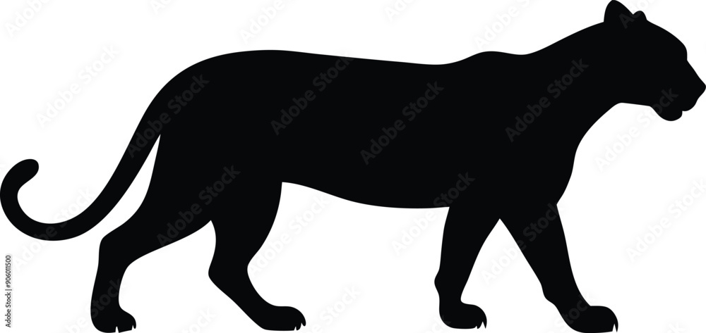 Black panther silhouette vector illustration Black panther silhouette vector illustration