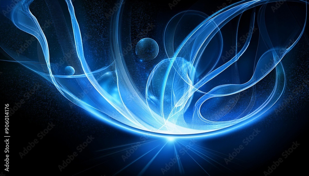 Fototapeta premium シンプルな背景、光るエフェクト、華麗でなめらか、躍動感、スタイリッシュ Generated by AI 