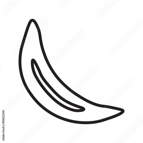Sickle blood cell line icon 