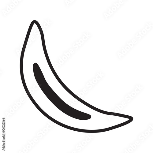 Sickle blood cell line icon 