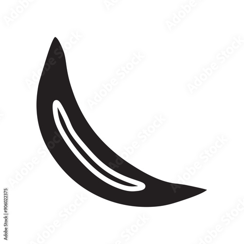 Sickle blood cell glyph icon 