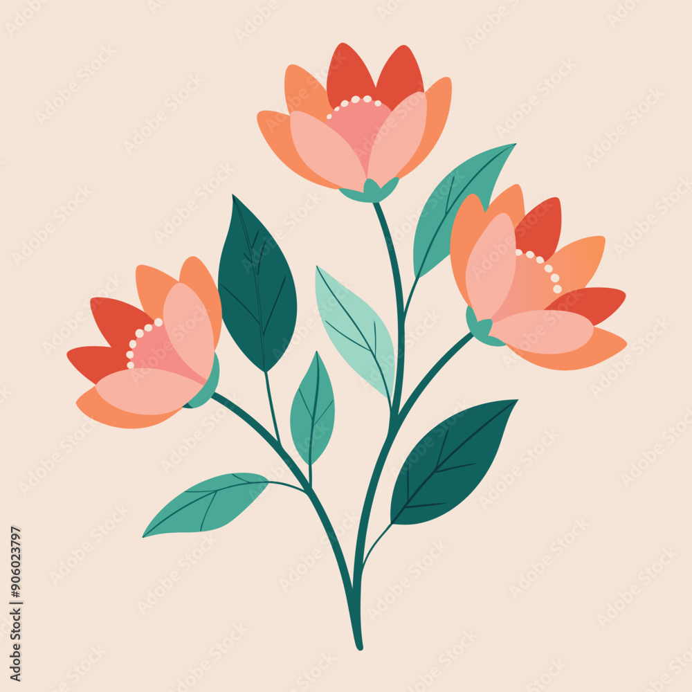 a drawing of flowers with leaves and leaves a drawing of flowers with leaves and leaves