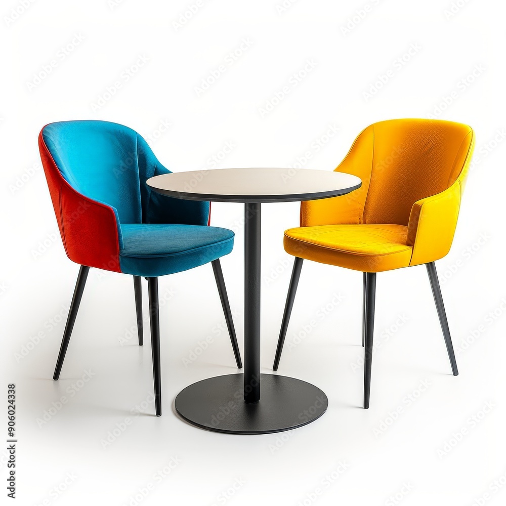 Stylish and Colorful Dining Chairs and Table Set for Modern Interiors Stylish and Colorful Dining Chairs and Table Set for Modern Interiors