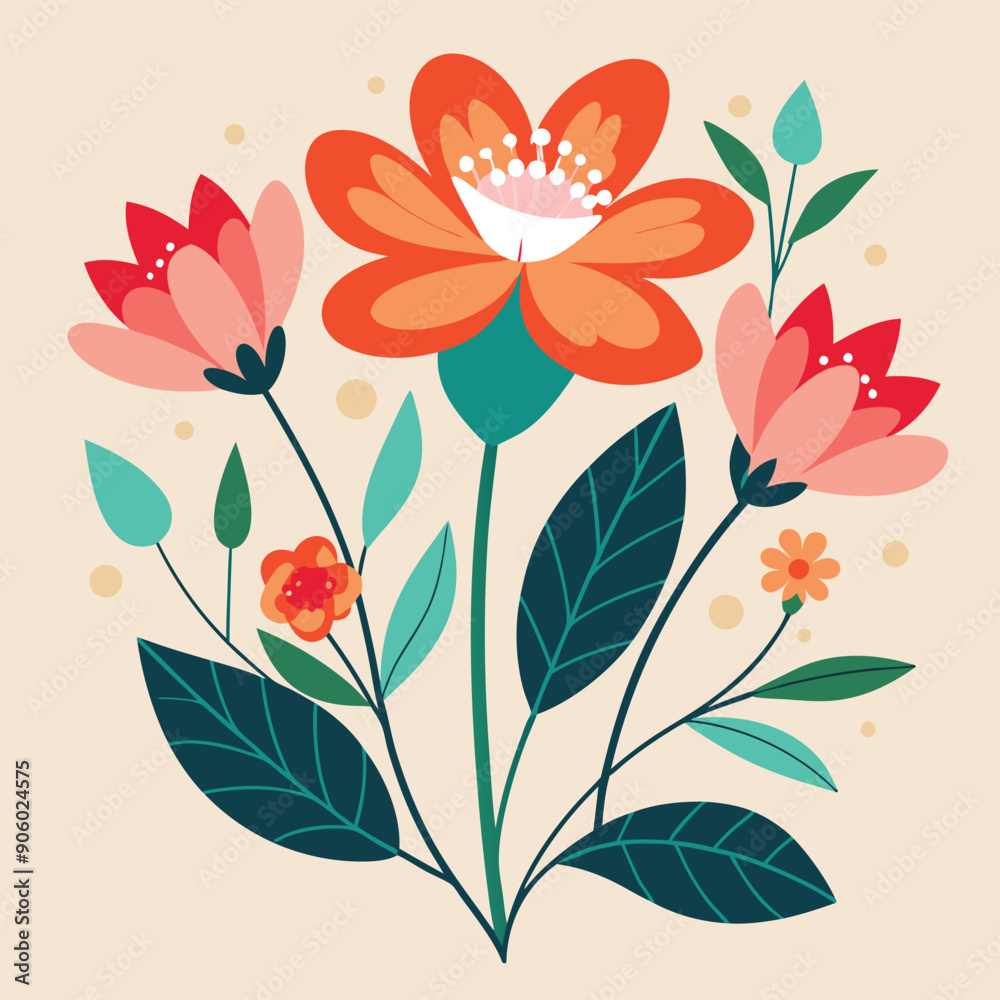 a drawing of flowers with leaves and leaves a drawing of flowers with leaves and leaves