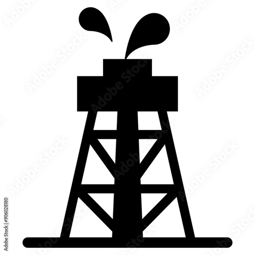 Oil rig icon vector illustration graphic design