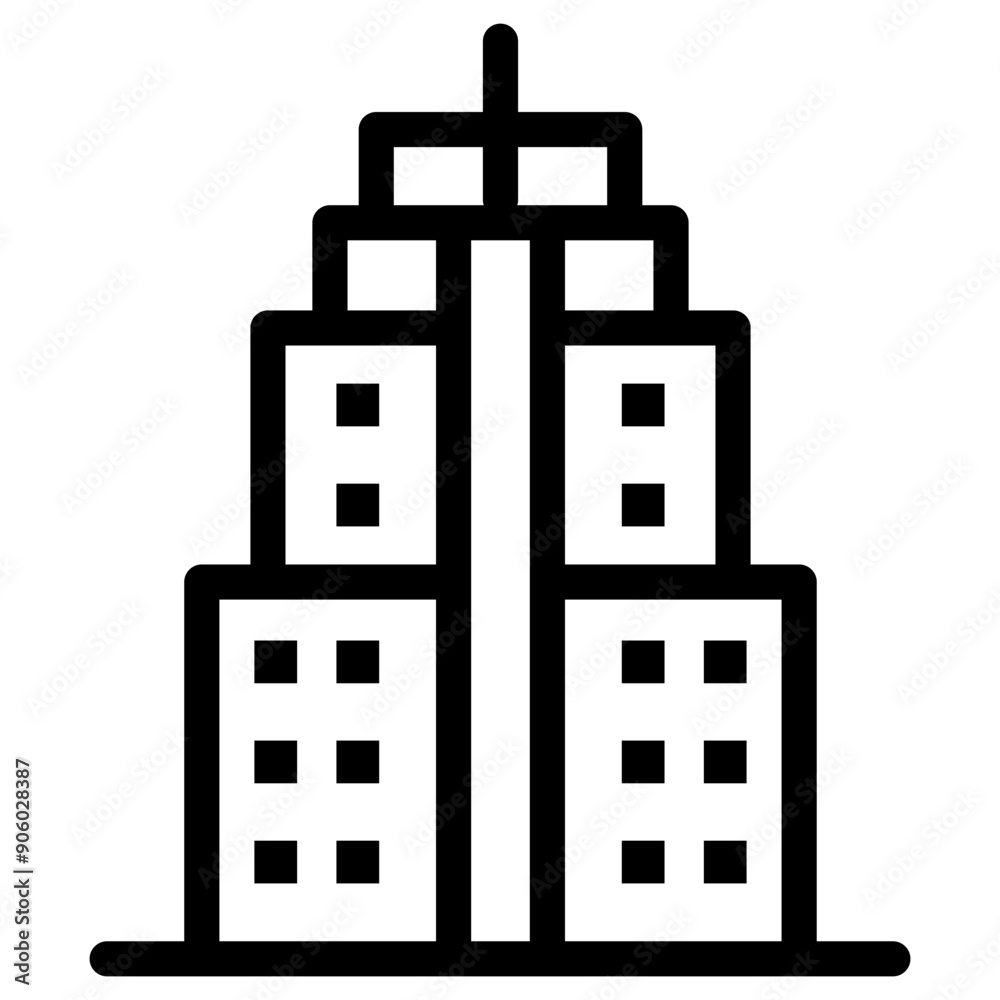 Real estate icon in thin line style vector illustration graphic design Real estate icon in thin line style vector illustration graphic design