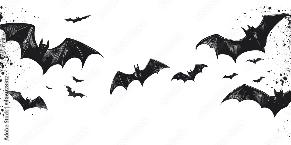 flying flock of bats isolated on transparent flying flock of bats isolated on transparent