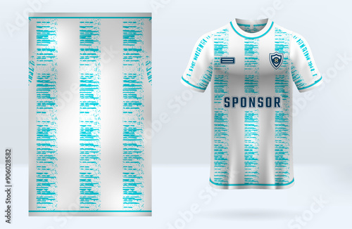 Sport jersey template design in blue and white