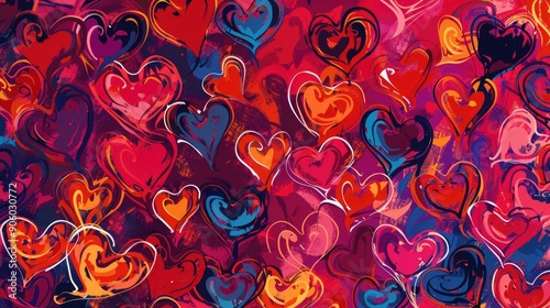 Abstract heart pattern for Valentine s Day designs raster clip art for various projects photo