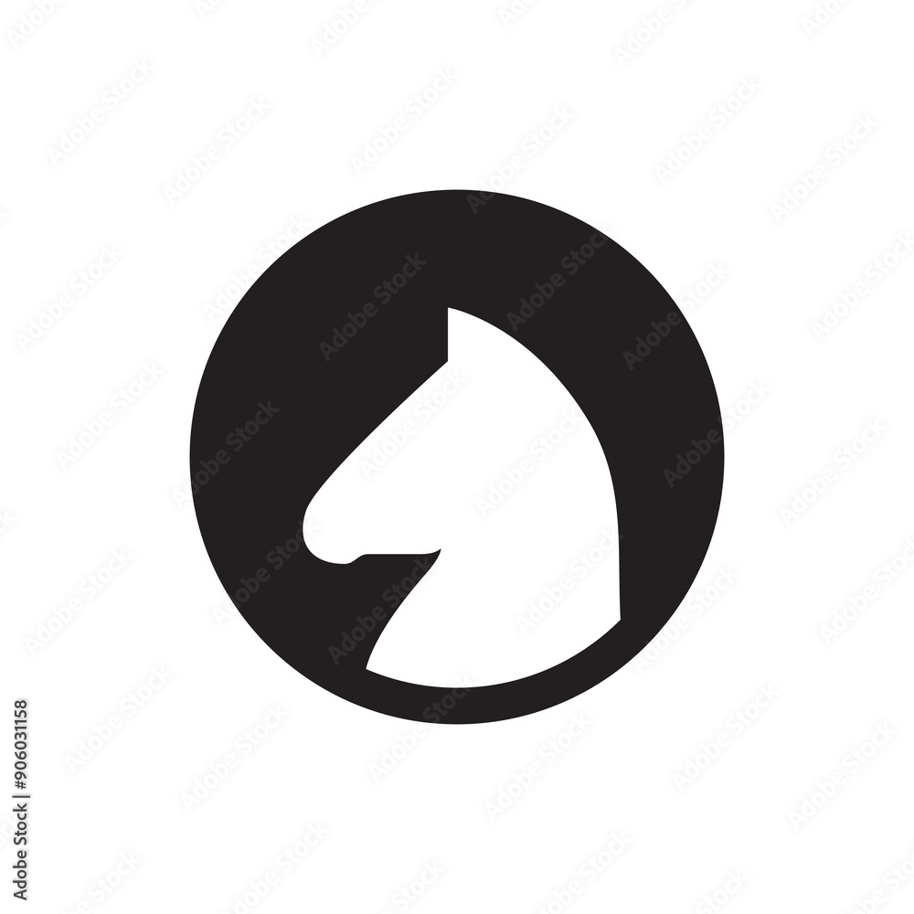 head horse side view mascot simple logo design vector head horse side view mascot simple logo design vector