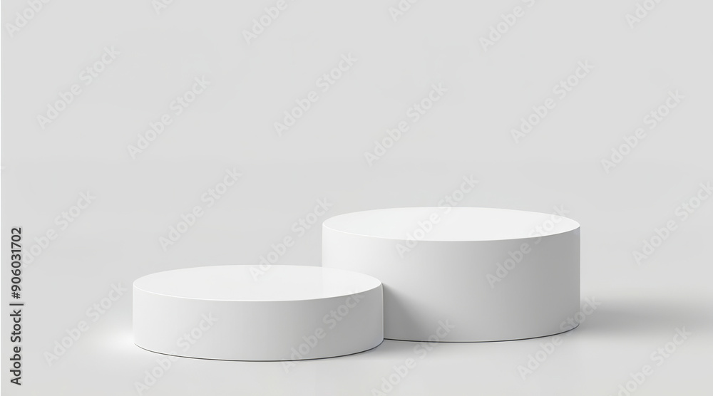 Podium on White Background for Product Presentation, 3D Rendering. Made with Generative AI Technology Podium on White Background for Product Presentation, 3D Rendering. Made with Generative AI Technology