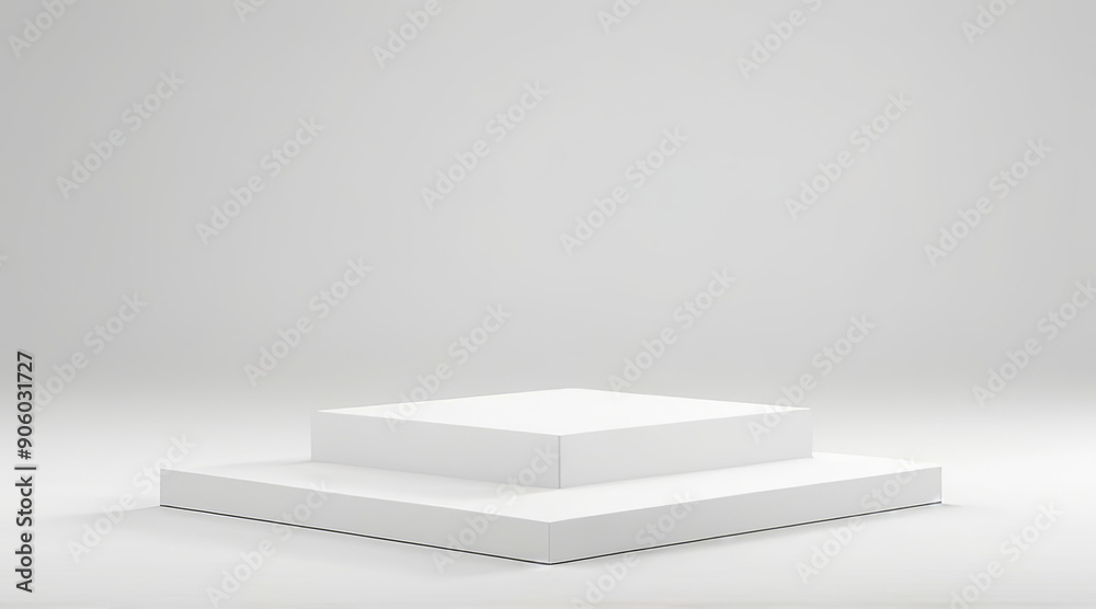 Podium on White Background for Product Presentation, 3D Rendering. Made with Generative AI Technology Podium on White Background for Product Presentation, 3D Rendering. Made with Generative AI Technology