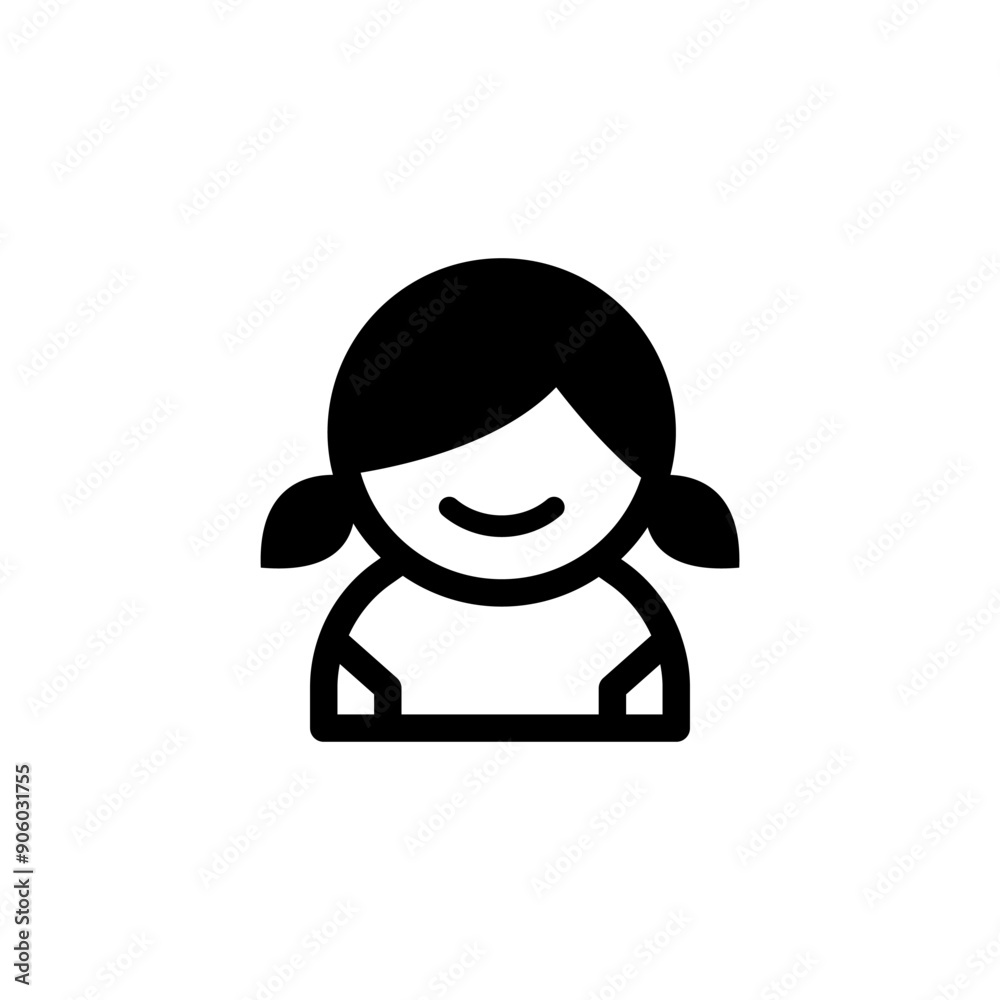 Naklejka premium girl icon vector illustration graphic design