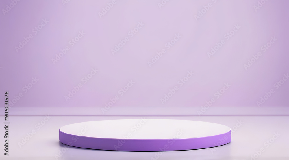 Purple Podium on Defocused Purple Background for Product Display. Made with Generative AI Technology Purple Podium on Defocused Purple Background for Product Display. Made with Generative AI Technology