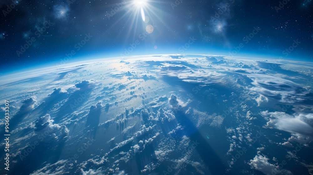 Fototapeta premium The Earth's atmosphere consists of layers, each with unique characteristics.