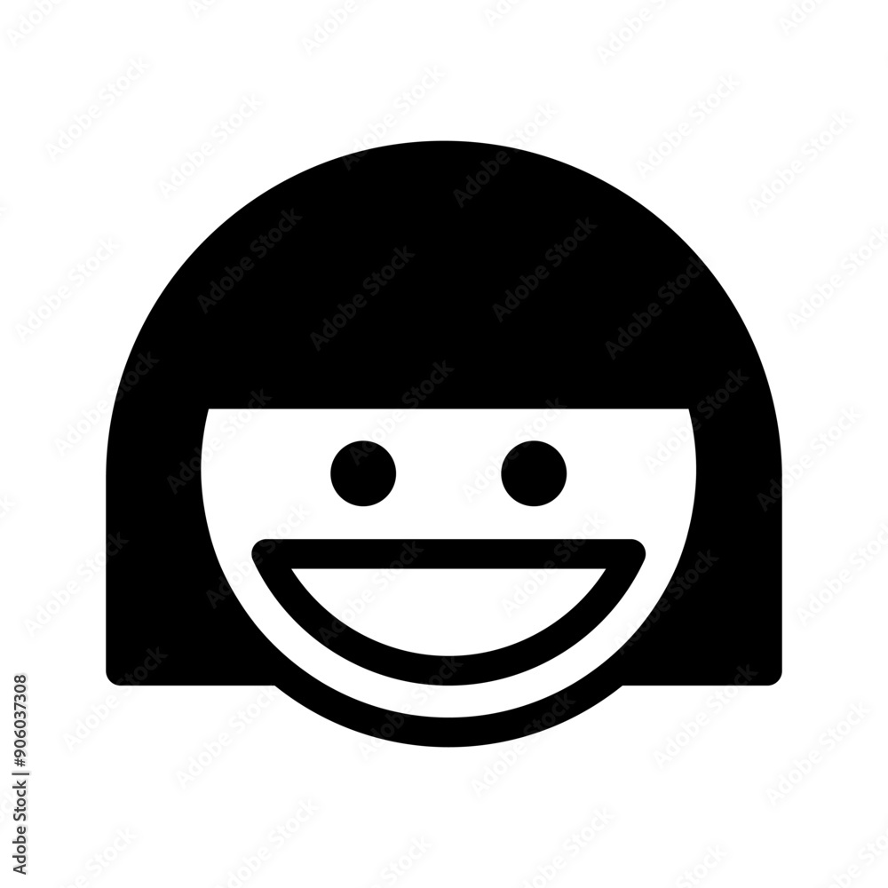 Smiling woman face icon vector illustration graphic design