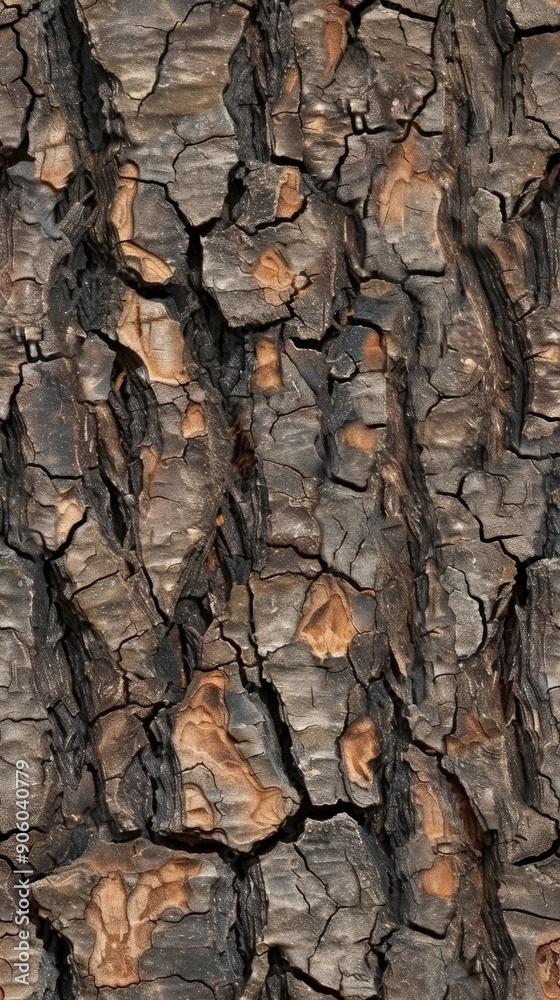 Weathered Tree Bark with Rich Texture and Natural Patterns Weathered Tree Bark with Rich Texture and Natural Patterns
