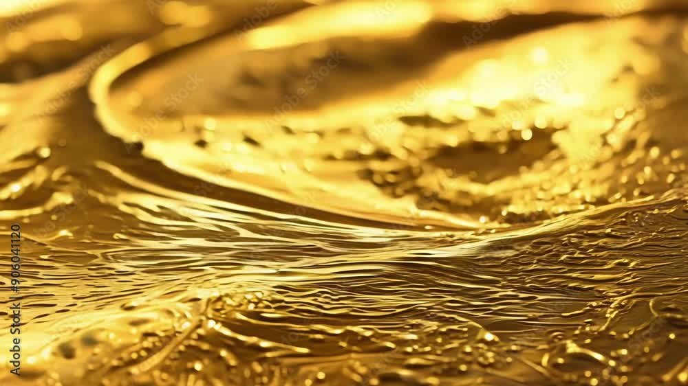 A sea of liquid gold churns and splashes constantly shifting and changing form. A sea of liquid gold churns and splashes constantly shifting and changing form.
