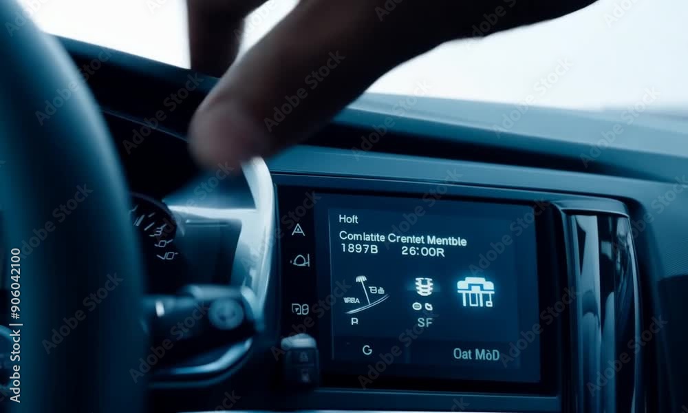Modern Car Dashboard Navigation System Modern Car Dashboard Navigation System