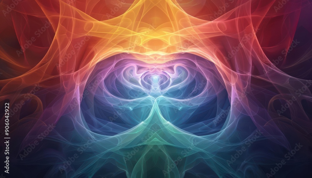 Fototapeta premium Abstract colorful fractal artwork with intricate patterns.