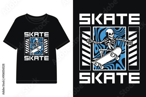 skate concept vector illustration for streetwear design, skate t shirt design, modern streetwear illustrations for t shirt. urban style streetwear template for t shirt, hoodie, poster and more 