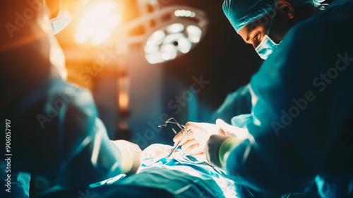 surgeon working in operating room