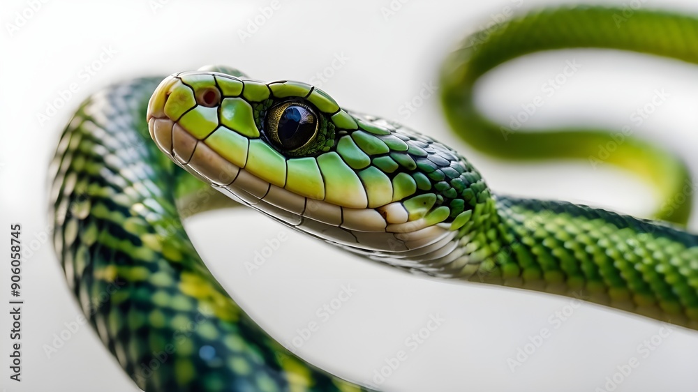 Obraz premium close up of a green snake