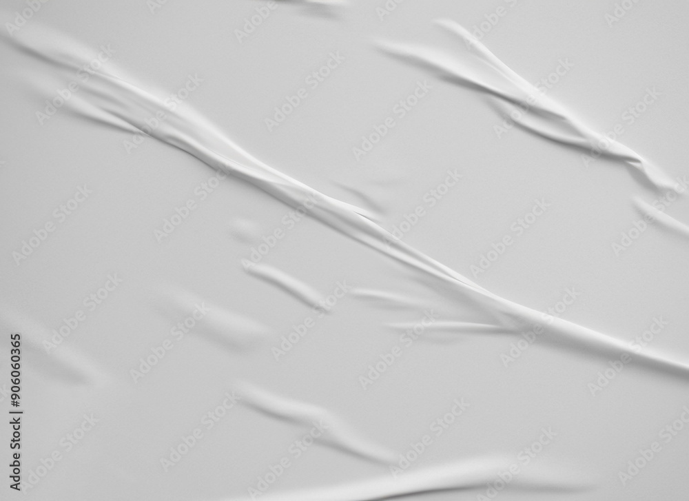 Fototapeta premium black white crumples and creased paper poster texture background