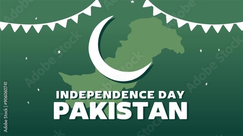 animated video happy pakistan independence day with pakistan flag photo