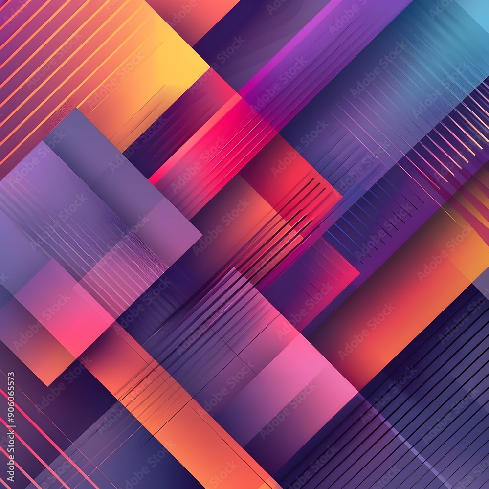 Mesmerizing Abstract Geometry with Vibrant Gradients and Shapes Mesmerizing Abstract Geometry with Vibrant Gradients and Shapes