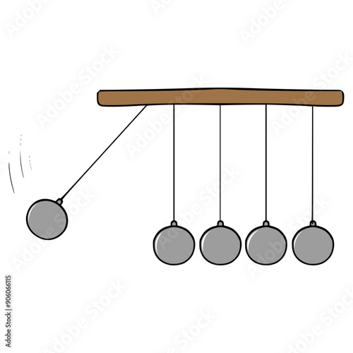 pendulum illustration hand drawn isolated vector