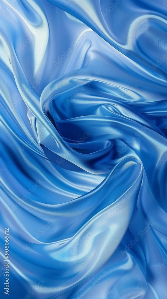 Obraz premium Flowing Blue Curves Background with Soft Light Effects and Texture