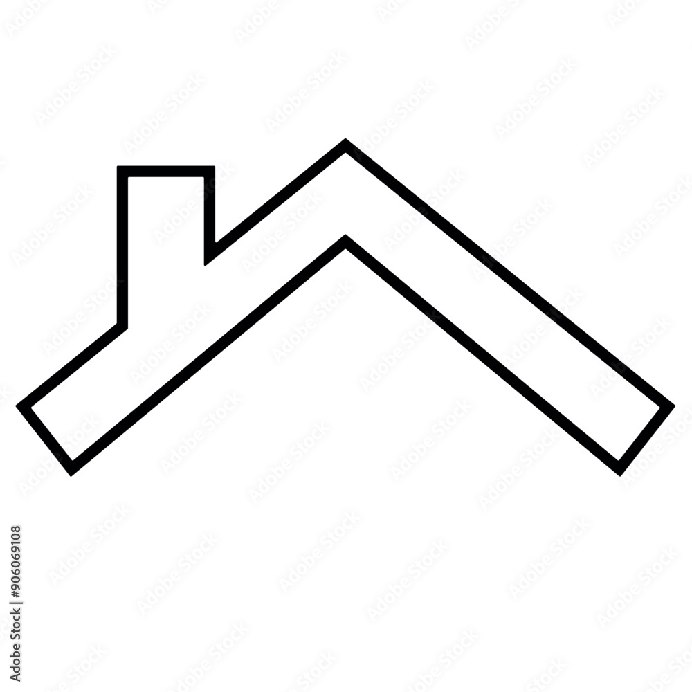 House roof icon. outline style house roof, home roof icon vector isolated on white background. House roof icon. outline style house roof, home roof icon vector isolated on white background.
