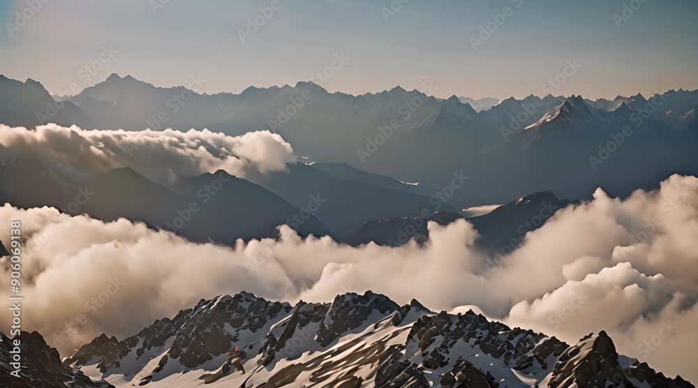  stunning timelapse in the early morning of the mountain peaks from the mont fort viewing point