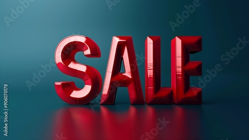 Red SALE text on blue background, perfect for Cyber Monday and holiday sale advertisements