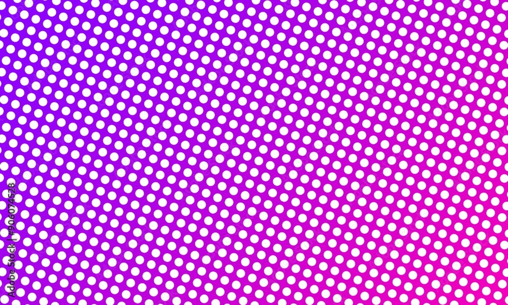 Gardient purple pink neon color background with white dots,Pop Art Halftone Background, Retro Style