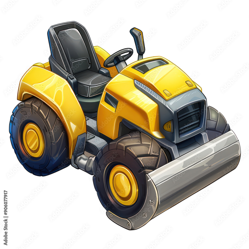 Cheerful cartoon road roller graphic with transparency, ideal for children's projects and illustrations. Cheerful cartoon road roller graphic with transparency, ideal for children's projects and illustrations.