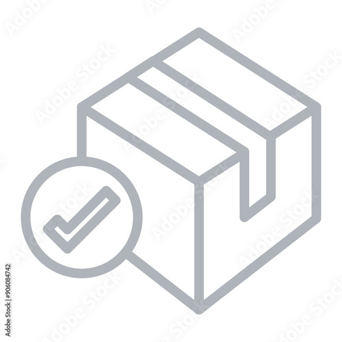 Disposable packaging solutions Vector Line Grey Icon Design