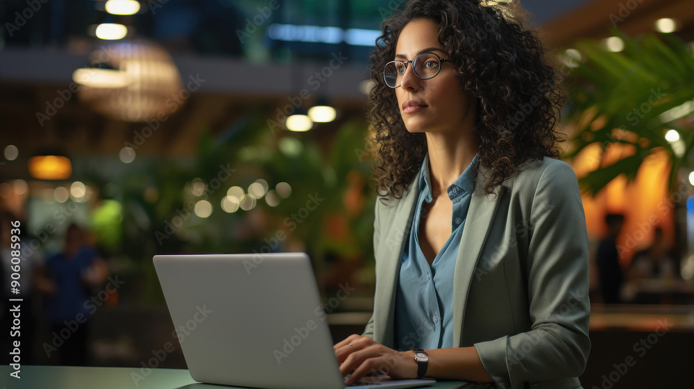 young indian business woman working on laptop young indian business woman working on laptop
