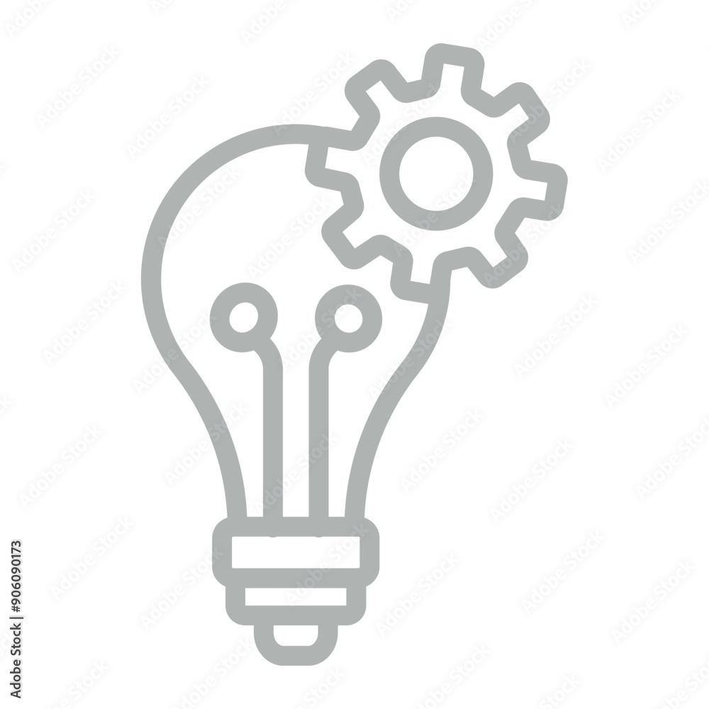 Solution Vector Line Grey Icon Design Solution Vector Line Grey Icon Design