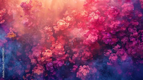 Wallpaper Mural Abstract Pink and Blue Swirling Cloud Torontodigital.ca