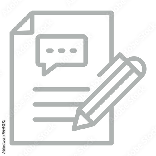 Advice Vector Line Grey Icon Design