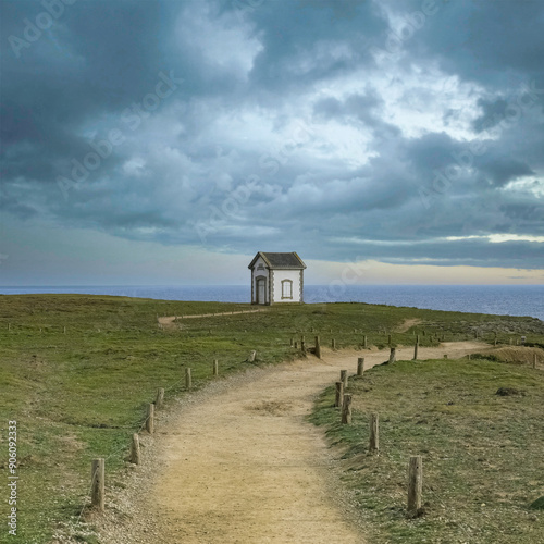 Принти на полотні Belle-Ile in Brittany, the foghorn house.