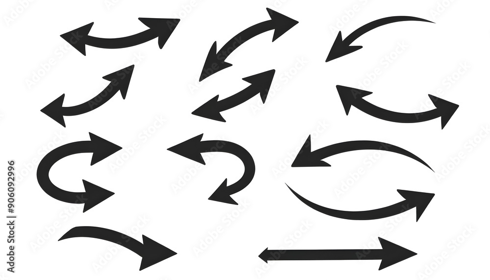 Various black arrow icons pointing in different directions 1 Various black arrow icons pointing in different directions 1