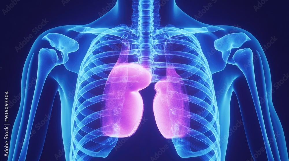 X-ray image of human chest showing detailed ribs and heart, ideal for medical concepts. X-ray image of human chest showing detailed ribs and heart, ideal for medical concepts.