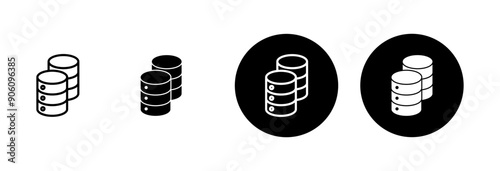 Database icon vector isolated on white background. database vector icon