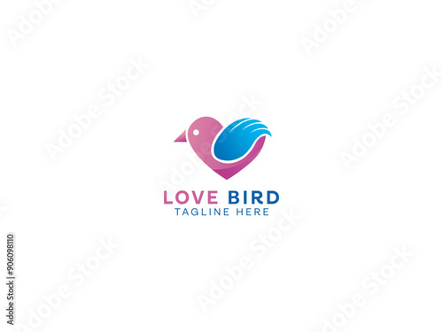 Love Bird Logo Design Template