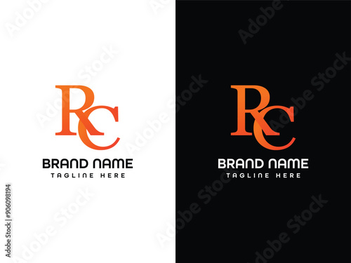 RC Letter Logo Design Template